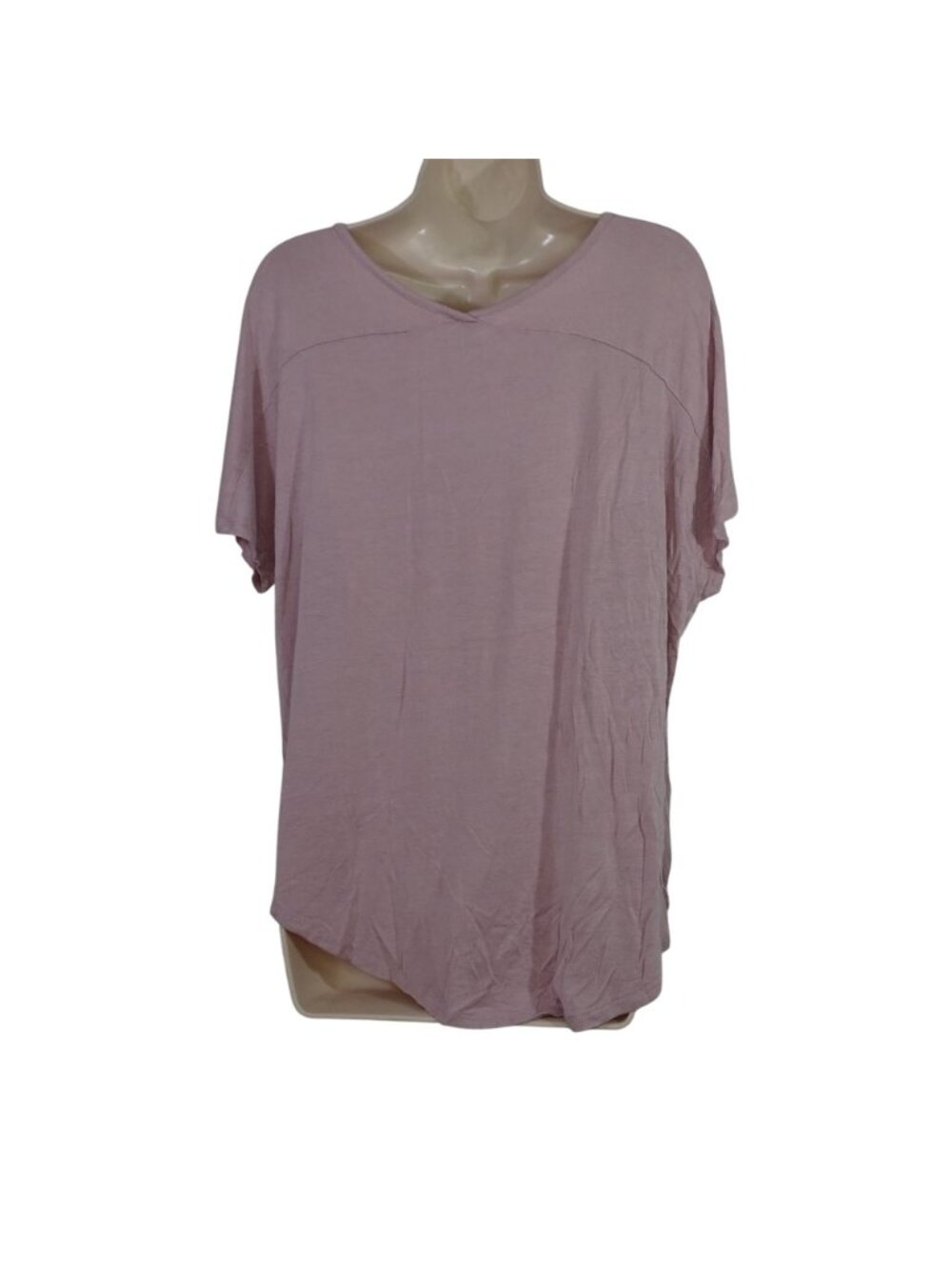 Hippie Rose Pink V-Neck Short Sleeve Pocket T-Shirt Women Size L Casual Top - Picture 4 of 9